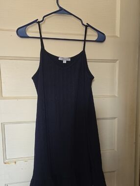 Navy Ribbed Mini Swimsuit Coverup Size Small